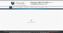 Desktop Screenshot of precisioncleanrooms.co.uk