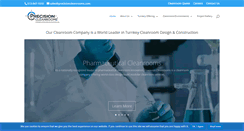 Desktop Screenshot of precisioncleanrooms.com